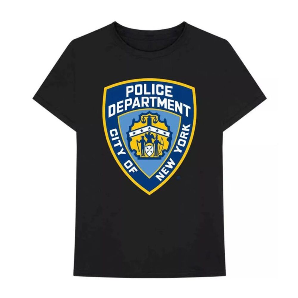 NYC Unisex Adult Button Cotton T-Shirt / Black